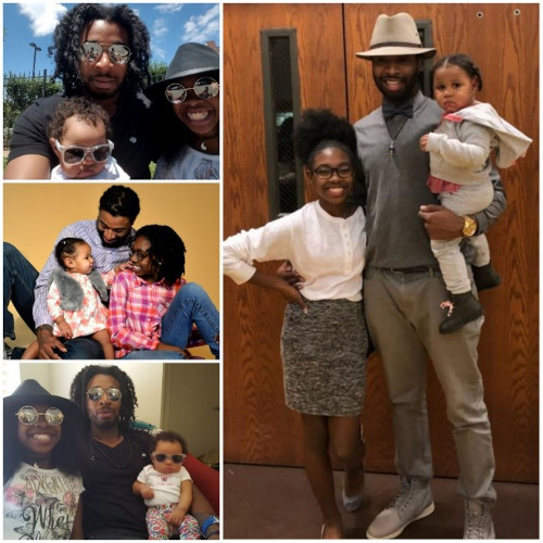 Collage of Demetrice Davis and his family.